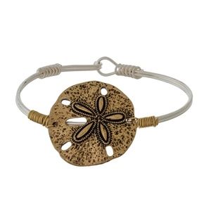 Sand Dollar Bangle Bracelet